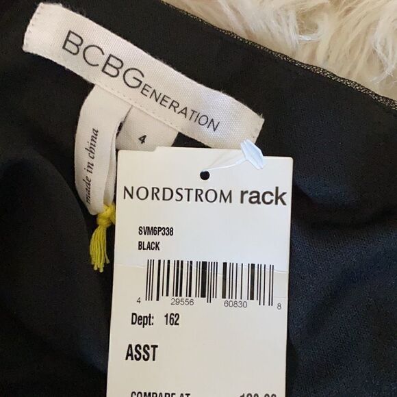 BCBGEneration | Black/Blue One Shoulder Cocktail Mini Dress Large Bow NWT | 4 - Picture 5 of 9